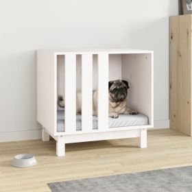 Dog House White Solid Pine Wood 23.6 x 17.7 x 22.4 in Durable