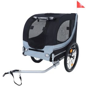 Large Folding Bike Trailer for Dogs – 66LB Capacity All-Terrain Pet Carrier, Durable Steel Frame for Cycling, Jogging, Camping & Outdoor Adventures