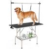 Foldable Pet Grooming Table with Adjustable H-shaped Arms, 330 LBS Capacity for Small-Large Dogs