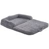 Human Dog Bed, 72" x48"x10" Giant Human Dog Bed for Adults and Pets, Human Size Dog Bed with Washable PV Velvet Cover, Egg Orthopedic Foam