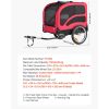 Dog Bike Trailer, Supports up to 100 lbs, Pet Cart Bicycle Carrier for Small & Large Dogs, Easy Folding Frame with Quick Release Wheel, Universal Bicy