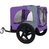 Outdoor Heavy Duty Collapsible Pet Bike Trailer with 16-Inch All-Terrain Wheels & Universal Hitch – Foldable Dog/Cargo Carrier Cart for Bicycles