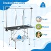 Foldable Pet Grooming Table with Adjustable H-shaped Arms, 330 LBS Capacity for Small-Large Dogs