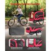 Dog Bike Trailer, Supports up to 100 lbs, Pet Cart Bicycle Carrier for Small & Large Dogs, Easy Folding Frame with Quick Release Wheel, Universal Bicy