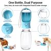 2-in-1 Portable Dog Water Bottle Food Container, Travel Dog Bowl Dispenser for Hiking, Walking