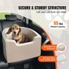 Dog Car Seat, Waterproof Dog Booster Seat for Car with A Storage Pocket, Clip-On Safety Leash and Sponge Filling