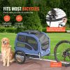 Dog Bike Trailer, Supports up to 100 lbs, Pet Cart Bicycle Carrier, Easy Folding Frame with Quick Release Wheels, Universal Bicycle Coupler