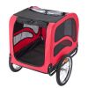 Dog Bike Trailer, Supports up to 100 lbs, Pet Cart Bicycle Carrier for Small & Large Dogs, Easy Folding Frame with Quick Release Wheel, Universal Bicy
