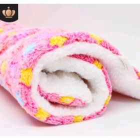 Cute Cat Blankets Dog Pet Mat (Option: Pink starry sky-L70x55)
