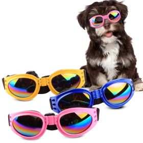 Pet Sunglasses For Dog & Cat; Foldable Dog Glasses For Outdoor; Cat Sunglasses; Pet Accessories (Color: Blue, Size: One-size)