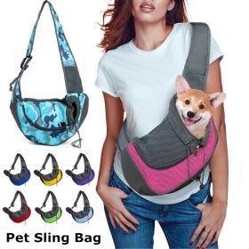 Pet Puppy Carrier S/L Outdoor Travel Dog Shoulder Bag Mesh Oxford Single Comfort Sling Handbag Tote Pouch (Color: Black, Size: S)