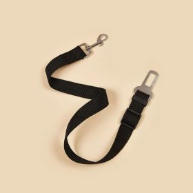 Adjustable Pet Safety Belt Leash; Dog Car Seat Belt For Dogs & Cats Outdoor Travelling (Color: Black, Size: 72)