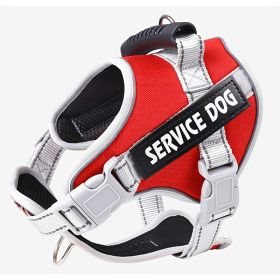 No Pull Service Dog Vest Harness For Dog & Cat; Breathable Soft Dog Vest Harness For Outdoor Walking (Color: Red, Size: XL)