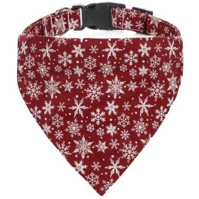 Sunflower Christmas Pet Collar Pet Bow Tie Collar With Adjustable Buckle For Dogs And Cats (Color: Brick Red, Size: L)