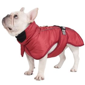 Large Dog Winter Fall Coat Wind-proof Reflective Anxiety Relief Soft Wrap Calming Vest For Travel (Color: Red, Size: 3XL)
