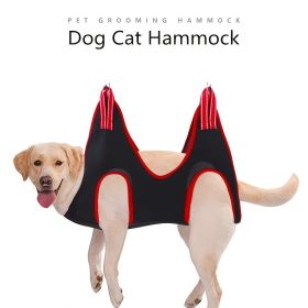 Pet Grooming Hammock For Dog & Cat; Cat Hammock Restraint Bag For Bathing Trimming Nail Clipping (Color: Black, Size: L)