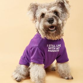 Pet Clothes For Small & Medium Dogs; Letter Pattern Dog T-Shirts Cat Clothes; Breathable Pet Tee (Size: L)