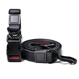 Trendy Gradient Printed PVC Dog Leash & Collar Set, Waterproof Durable Pet Lead with Unique Pattern, Adjustable for Small Medium Large Dogs (Pattern: Black Polka Dot, Size: S)