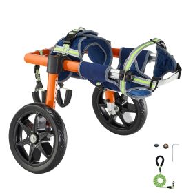 Dog Wheelchair for Back Legs, Lightweight 2 Wheels Pet Wheelchair, Height, Width & Length Adjustable, Dog Cart with Shock-Absorbing Wheels (Size: M-Upgraded)