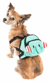 Pet Life 'Dumbone' Dual-Pocketed Compartmental Animated Dog Harness Backpack (Size: small)