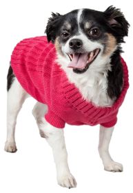 Heavy Cotton Rib-Collared Pet Sweater (Size: small)