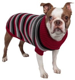 Polo-Casual Lounge Cable Knit Designer Turtle Neck Dog Sweater (Size: small)