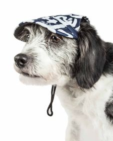 Pet Life 'Bone Cappa' Graffiti Sculptured Uv Protectant Adjustable Fashion Dog Hat Cap (Size: medium)