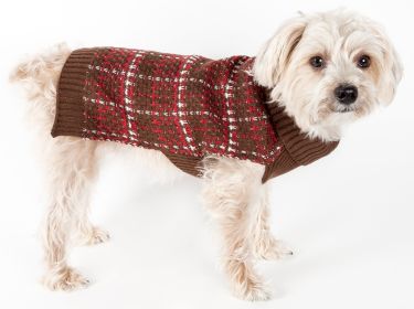 Vintage Symphony Static Fashion Knitted Dog Sweater (Size: large)