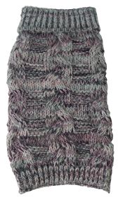 Royal Bark Heavy Cable Knitted Designer Fashion Dog Sweater (Size: large)