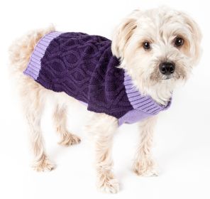 Oval Weaved Heavy Knitted Fashion Designer Dog Sweater (Size: large)
