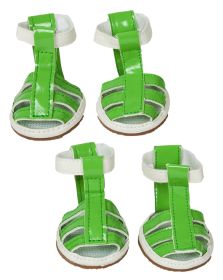 Buckle-Supportive Pvc Waterproof Pet Sandals Shoes - Set Of 4 (Size: large)
