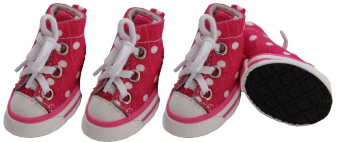 Extreme-Skater Canvas Casual Grip Pet Sneaker Shoes - Set Of 4 (Size: large)