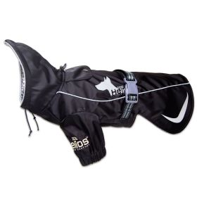 Dog Helios 'Ice-Breaker' Extendable Hooded Dog Coat w/ Heat Reflective Tech (Color: Black, Size: X-Small)