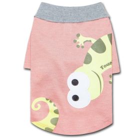 Touchdog 'Arubark' Caribbean Style Dog Polo T-Shirt (Color: Peach, Size: small)
