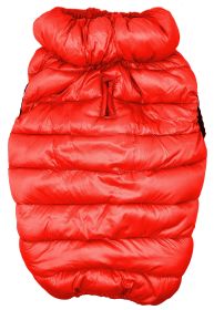 Pet Life 'Pursuit' Quilted Ultra-Plush Thermal Dog Jacket (Color: Red, Size: medium)
