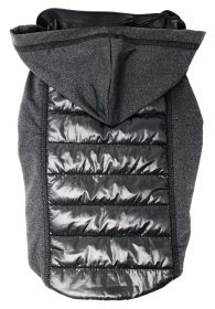 Pet Life 'Apex' Lightweight Hybrid 4-Season Stretch and Quick-Dry Dog Coat w/ Pop out Hood (Color: Black, Size: large)