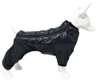 Pet Life 'Aura-Vent' Lightweight 4-Season Stretch and Quick-Dry Full Body Dog Jacket (Color: Black, Size: small)