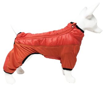 Pet Life 'Aura-Vent' Lightweight 4-Season Stretch and Quick-Dry Full Body Dog Jacket (Color: Red, Size: medium)