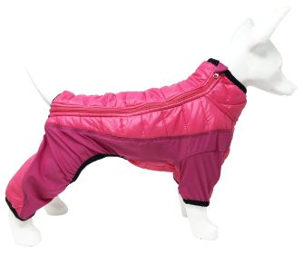 Pet Life 'Aura-Vent' Lightweight 4-Season Stretch and Quick-Dry Full Body Dog Jacket (Color: Pink, Size: medium)