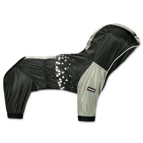 Dog Helios 'Vortex' Full Bodied Waterproof Windbreaker Dog Jacket (Color: Black, Size: X-Large)