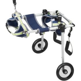 2 Wheels Dog Wheelchair for Back Legs, Pet Wheelchair Lightweight & Adjustable Assisting in Healing, Dog Cart/Wheelchair for Injured, Disabled (Size: Extra Small (XS))