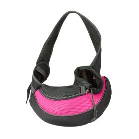 Pet Carrier for Dogs Cats Hand Free Sling Adjustable Padded Strap Tote Bag Breathable Shoulder Bag Carrying Small Dog Cat (Color: Pink, Size: large)
