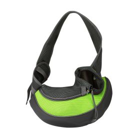 Pet Carrier for Dogs Cats Hand Free Sling Adjustable Padded Strap Tote Bag Breathable Shoulder Bag Carrying Small Dog Cat (Color: Green, Size: small)
