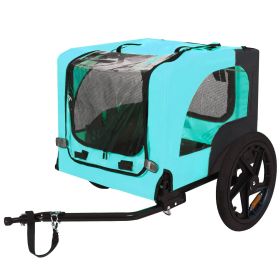 Pet Bike Trailer Dog Cart for Bicycle,Suitable for Small and Medium Pets, Easy Folding Cart Frame, Quick Release Wheel, Non-Slip Floor, Internal Leash (Color: as Pic)