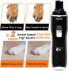 Dog Nail Grinder,2 Speed Electric Rechargeable Dog Nail Trimmer,Quiet and Low-Vibration Pet Nail Grinder