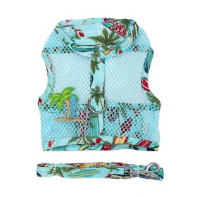 Cool Mesh Dog Harness with Leash - Surfboards and Palms -- Not Returnable (Option: X-Small)