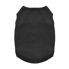100% Cotton Dog Tanks - Jet Black -- Not Returnable (Option: X-Small)