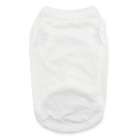 100% Cotton Dog Tanks - White -- Not Returnable (Option: X-Small)