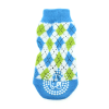 Non-Skid Dog Socks - Blue and Green Argyle -- Not Returnable