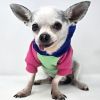 Color-Block Flex Fit Hoodie - Pink on Mint -- Not Returnable